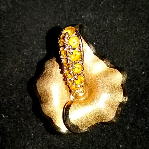 Amorphophallus Titanum Platinum& Gold .925 Stamped Ring U.S. Size 8 Rare